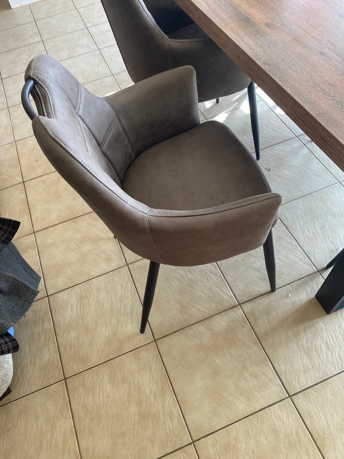 6 chaises de table à manger, Maison & Meubles, Chaises, Enlèvement, Comme neuf, Gris, Cinq, Six Chaises ou plus