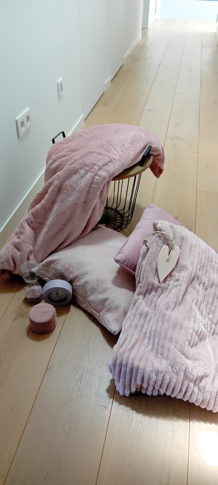 Woonaccessoireset, Maison & Meubles, Accessoires pour la Maison | Plaids & Couvertures, Rose, Enlèvement