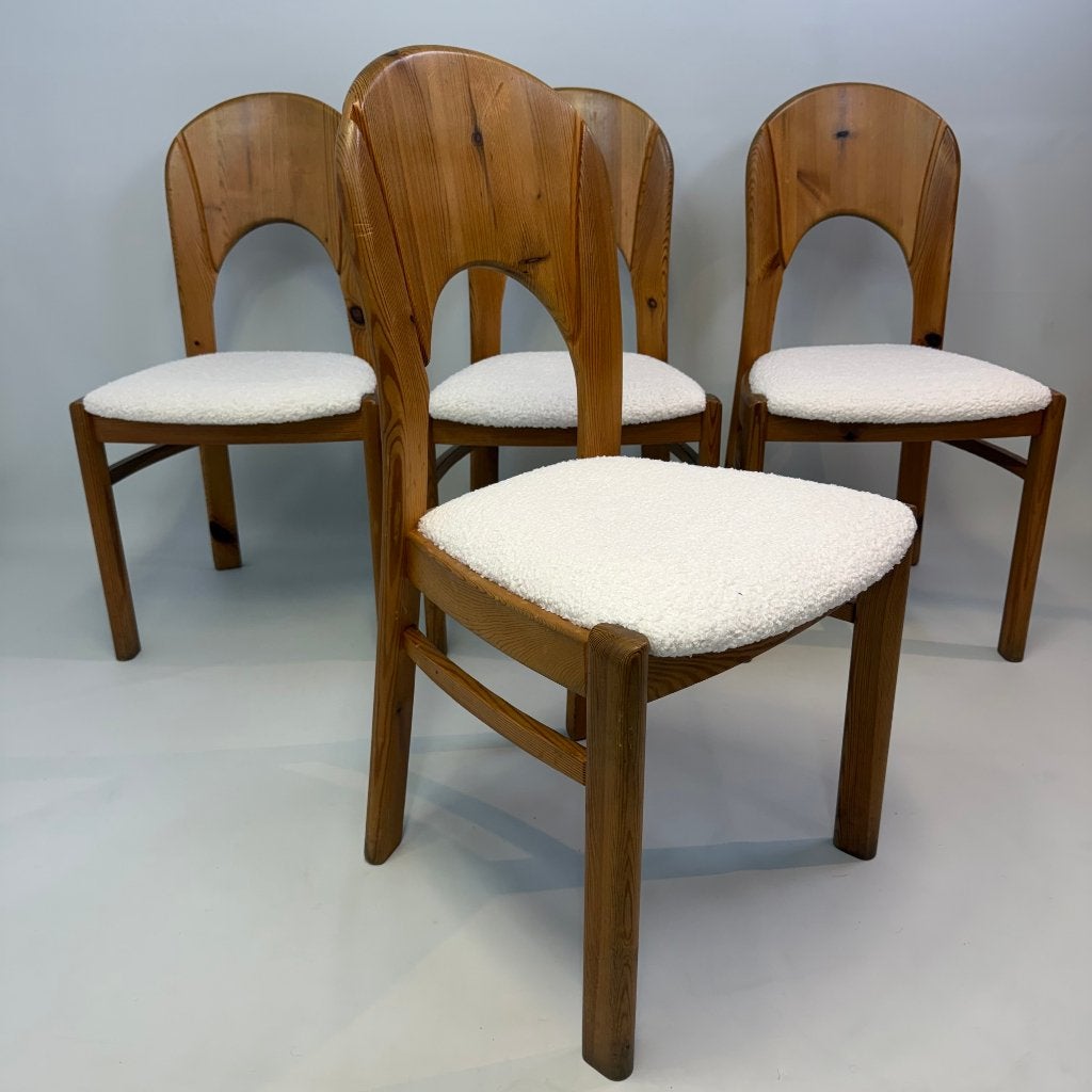 Ensemble de 4 chaises de style Koufou, Maison & Meubles, Scandiavian design, Enlèvement ou Envoi, Autres couleurs, Bois