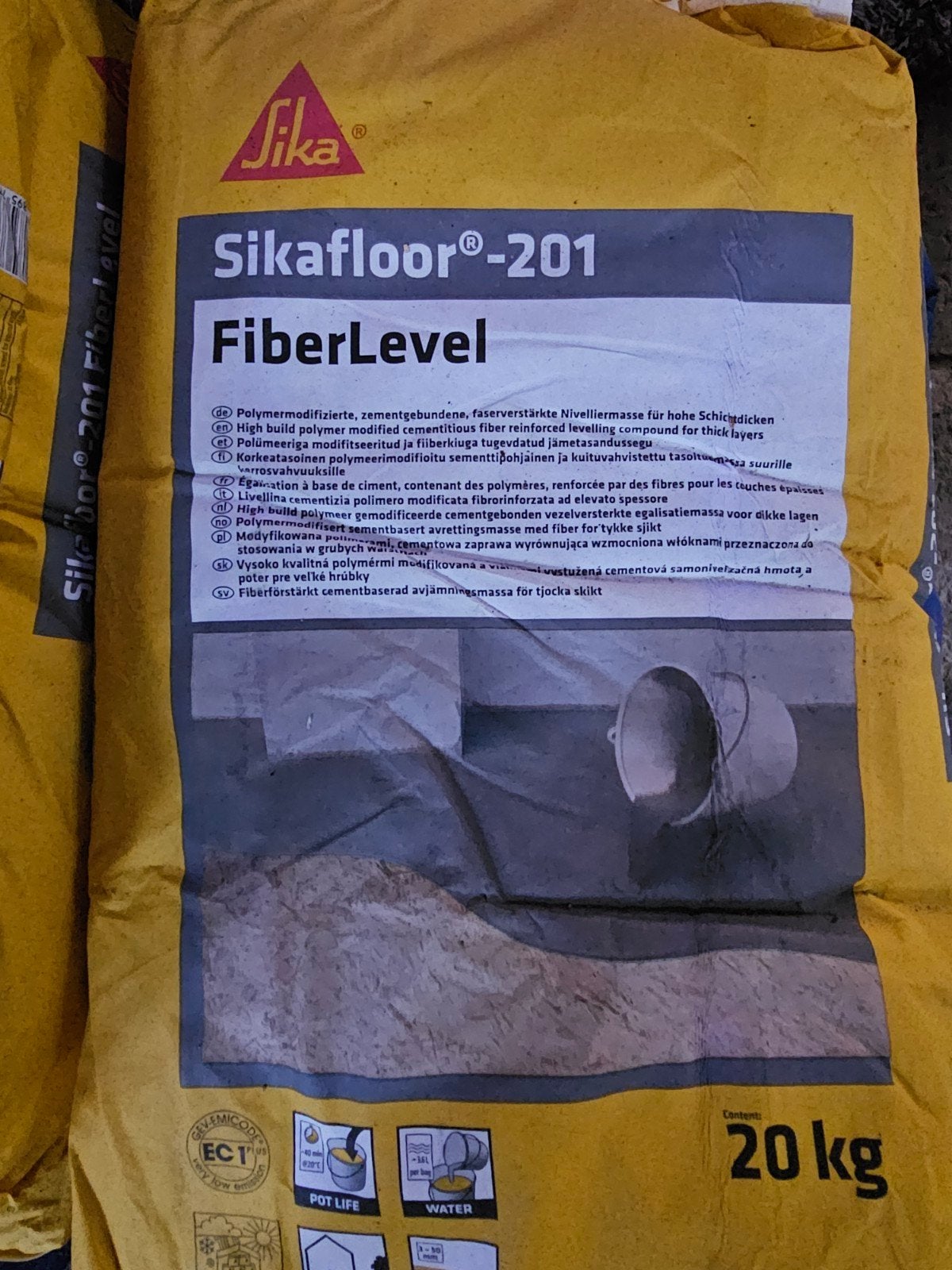 10 x sikafloor 201 fiberlevel ( Proffesionele egalisatie), Bricolage & Construction, Enlèvement