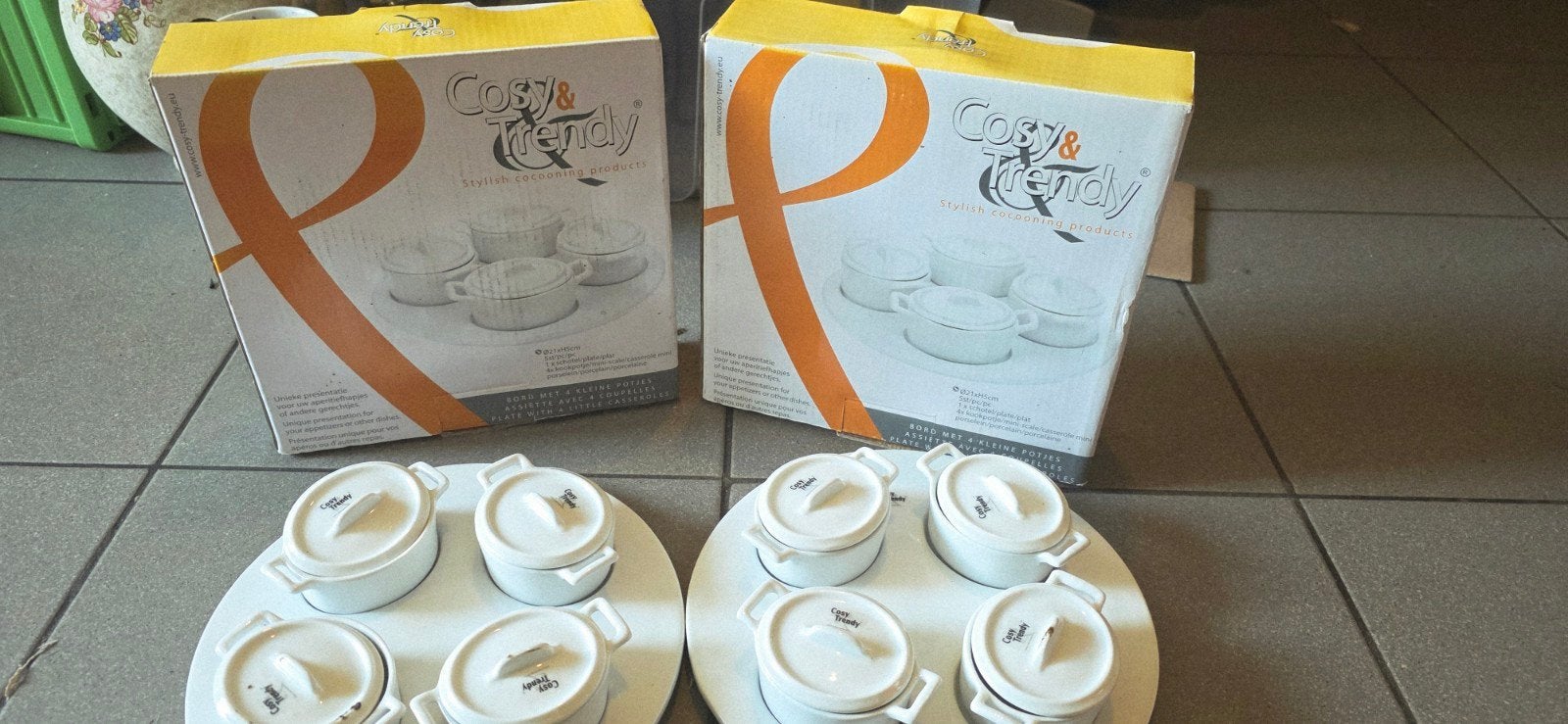 2x Nieuwe copyright &Trendy Aperitiefset, Ophalen, Nieuw, Compleet servies