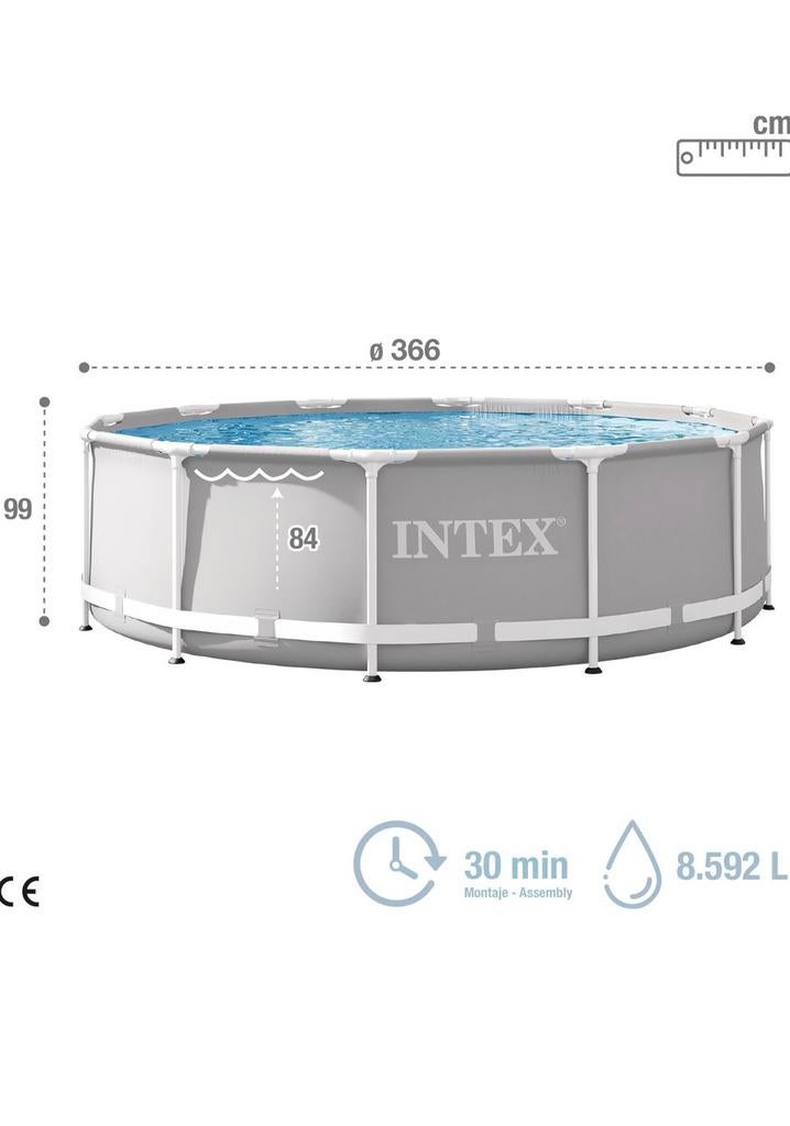 Piscine intex rinde avec filtration, Ophalen, Gebruikt, 80 tot 120 cm, Rond