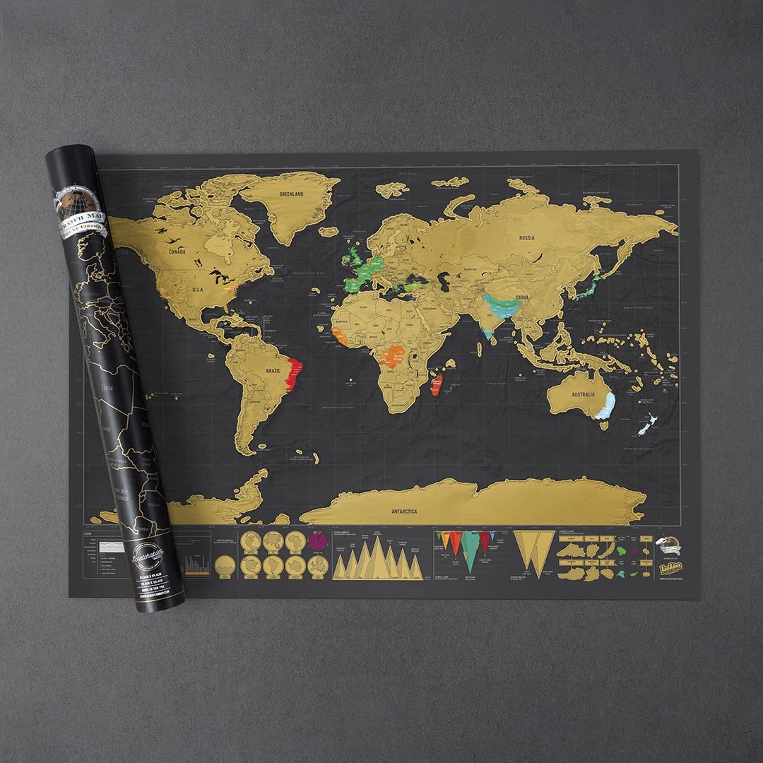 Luckies scratch wereldkaart, Livres, Atlas & Cartes géographiques, Enlèvement ou Envoi, Comme neuf