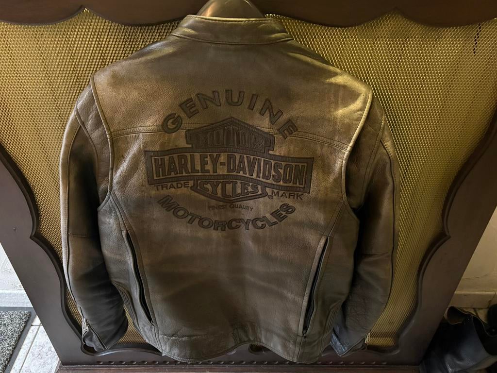 Harley jas, Motoren, Kleding | Motorkleding, Ophalen, Tweedehands, Heren, Jas | leer