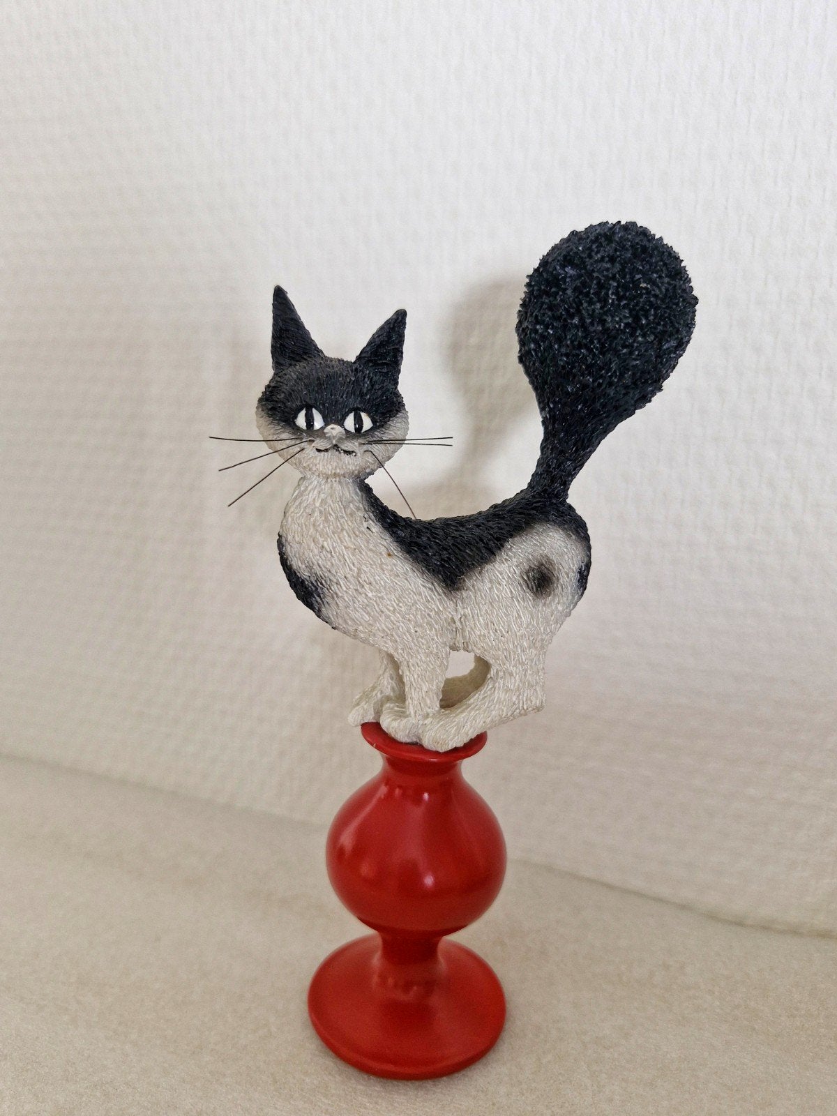 Dubout Plan de Fuite – Parastone kattenbeeldje – 17 cm, Antiek en Kunst, Minder dan 20 cm, Ophalen of Verzenden, Zoogdier, Wit