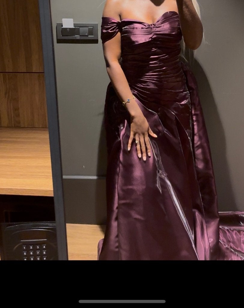 Gala jurk organza, Kleding | Dames, ANDERE, Verzenden, Paars, Zo goed als nieuw