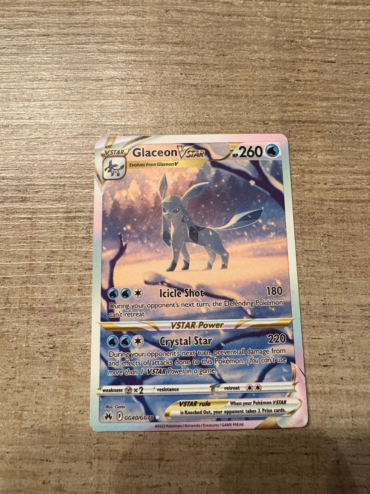 Carte pokemon rarz Glaceon, Enlèvement, Comme neuf