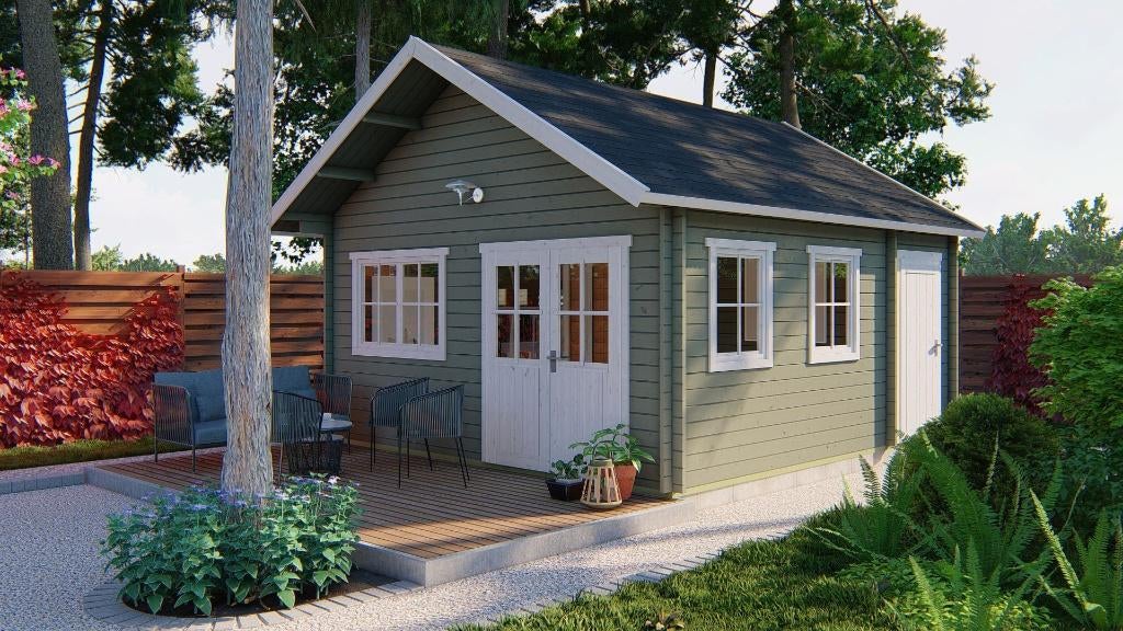 Cabane en rondins - Berlin Garden House | 44 mm | épicéa, Envoi, Neuf