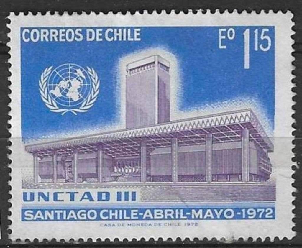 Chili 1972 - Yvert 384 - Coopération au développement (ZG), Envoi, Non oblitéré