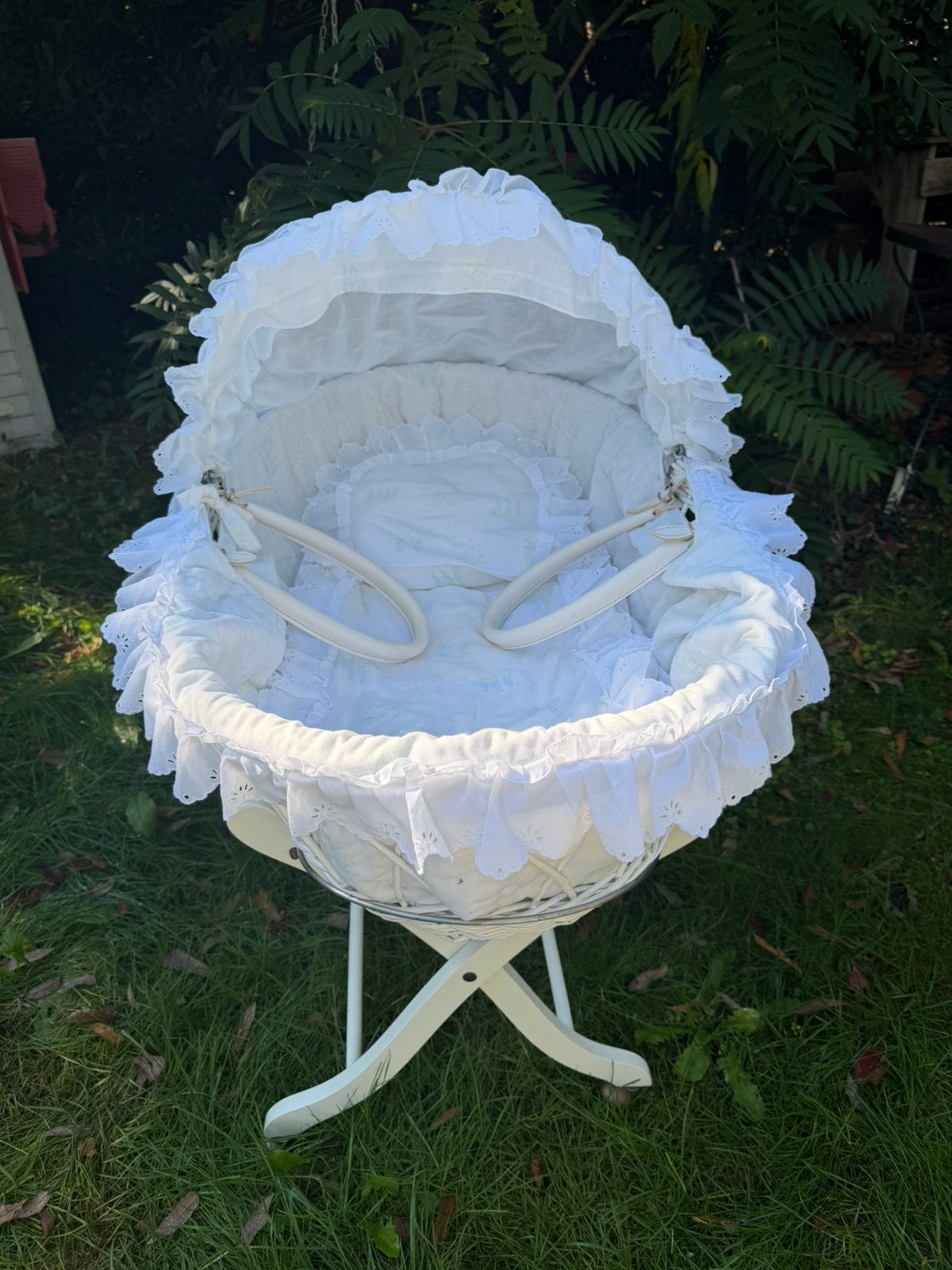 Babywiegje  retro met hemeltje, Enfants & Bébés, Enlèvement, Comme neuf, Berceau
