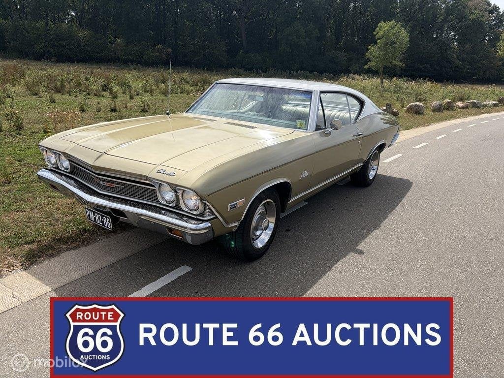 Chevrolet Chevelle Malibu | 1968 | Route 66 Auctions, Chevrolet, Zwart, Bedrijf, Handgeschakeld