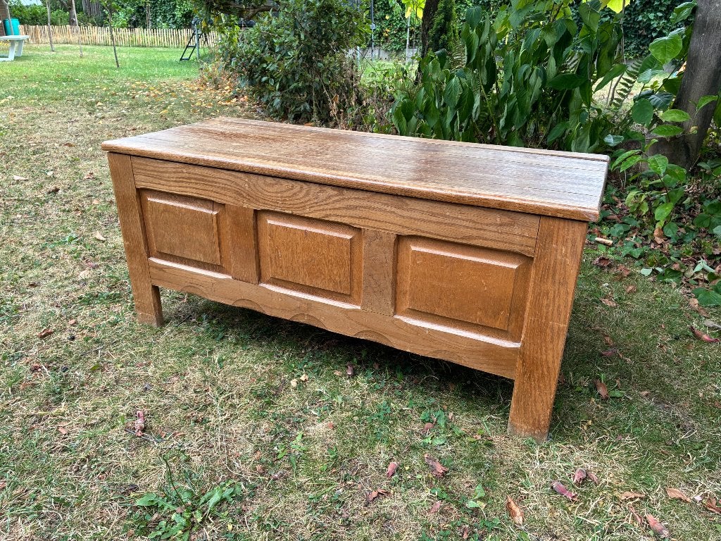 Houten opbergkist, 50 à 100 cm, Comme neuf, Enlèvement, Chêne