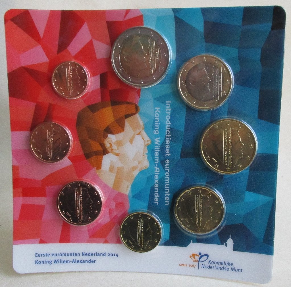 JM1-Jaaruitgave 2014-Koning Willem Alexander van Oranje-8st., Envoi, Avant le royaume, Autres valeurs, Série
