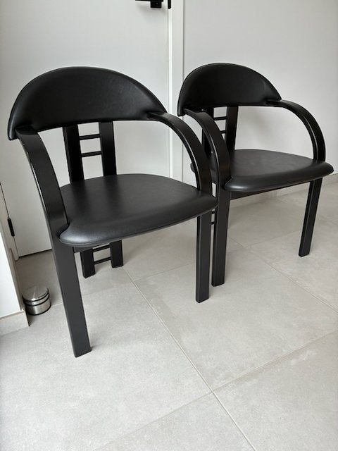 2 Lubke design stoelen, Ophalen, Gebruikt, Twee, Zwart