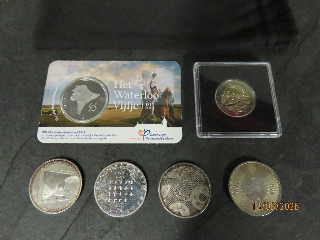 Kleine verzameling NL Munten € o.a. D-Day en Waterloo, Verzamelen, Ophalen of Verzenden, Gebruikt