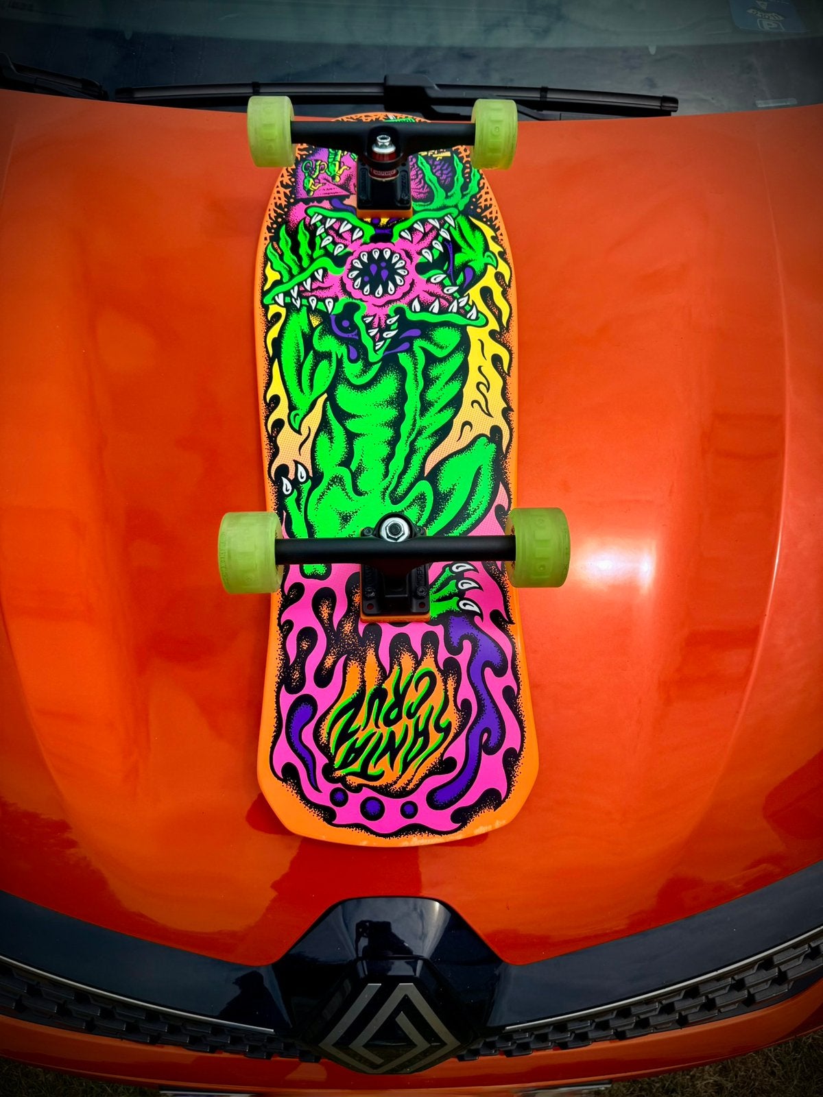 Custom Stranger’s things Cruiser Te Koop!, Sport en Fitness, Ophalen, Zo goed als nieuw, Skateboard