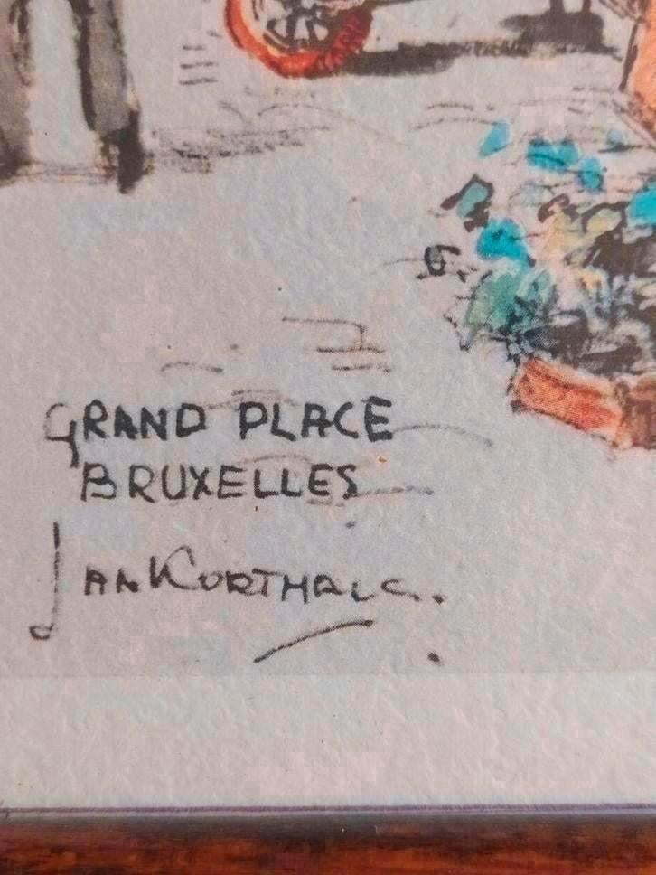 Jan Korthals, Grote Markt Brussel, Antiek en Kunst, Ophalen of Verzenden