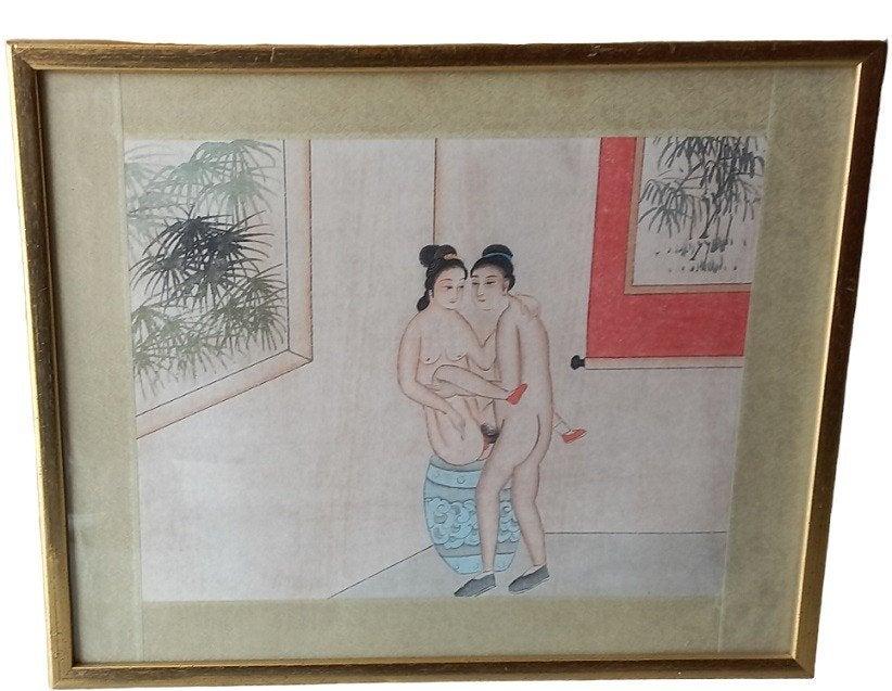 Dessin érotique chinois., Enlèvement ou Envoi, Dessin, Signé