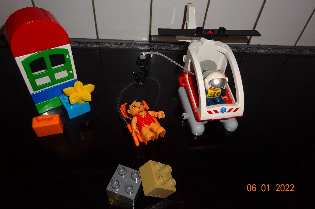 Duplo ziekenhuis reddingshelicopter 5794*VOLLEDIG*, Ophalen of Verzenden, Duplo