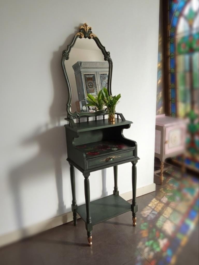 Antieke kaptafel, halmeubilair, Antiek en Kunst, Ophalen