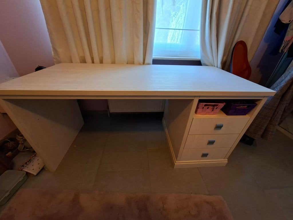 Witte Bureau, Ophalen, Hout, Schoolbureau, Zo goed als nieuw