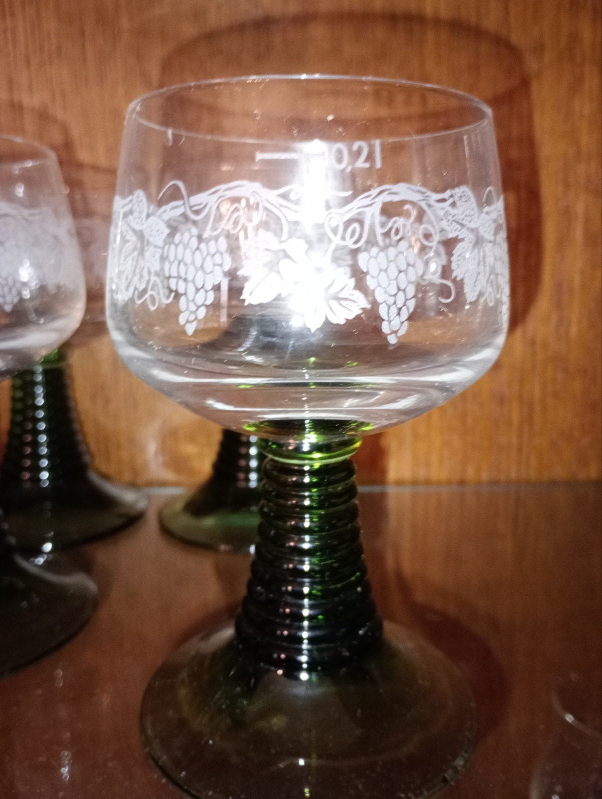 verres à Riesling vintage avec base verte, Enlèvement, Comme neuf, Autres types