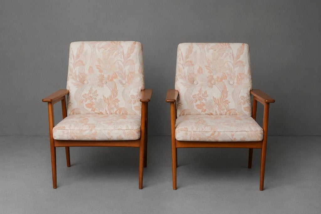 Vintage Deense teak fauteuils, Huis en Inrichting, Ophalen, Gebruikt, Vintage mid century, Geen