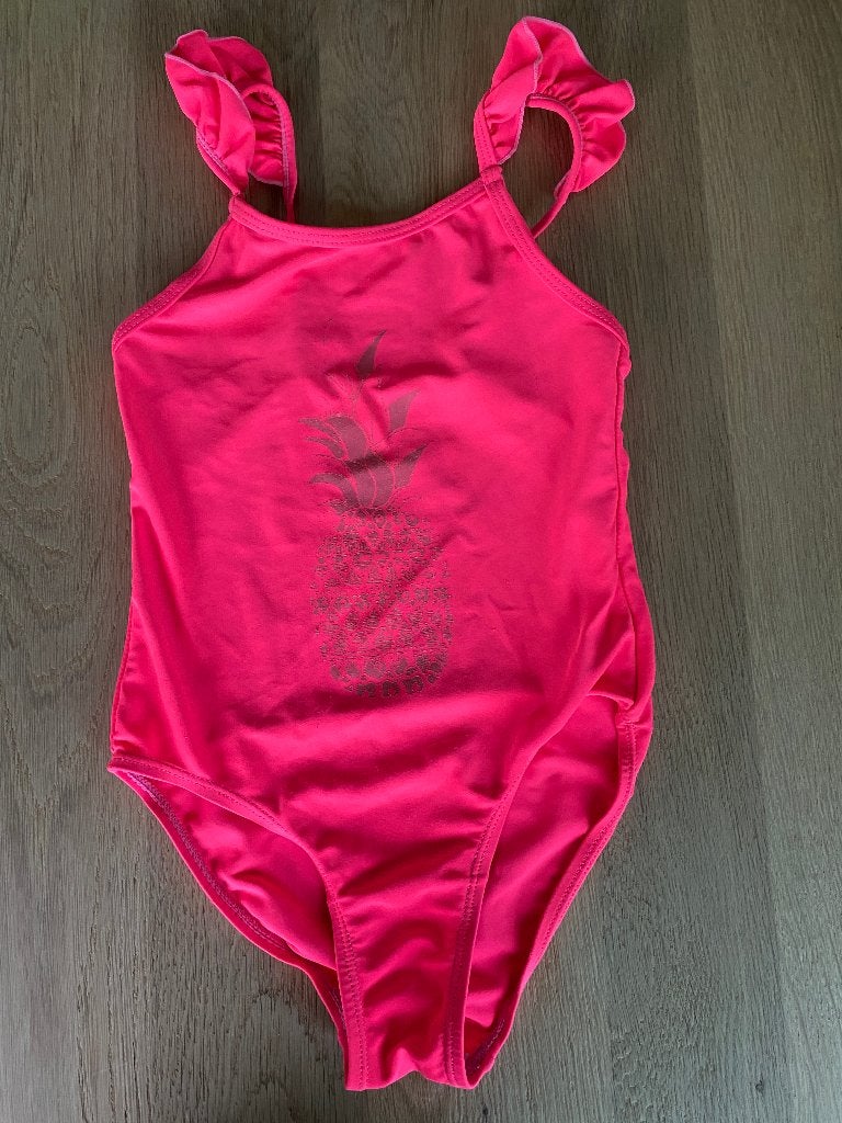roze badpak met ananas maat 110-116, Enfants & Bébés, Maillots de bain pour enfants, Enlèvement ou Envoi, Maillot de bain, Taille 110