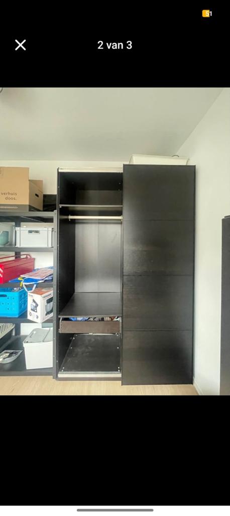 Zwart bruine kast ikea, Huis en Inrichting, Kasten | Kleerkasten, Ophalen of Verzenden