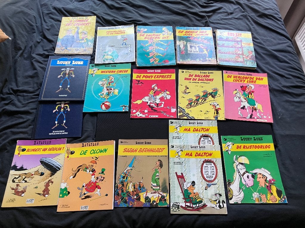17 strips collectie  lucky luke, Livres, BD, Utilisé, Plusieurs BD, Enlèvement ou Envoi