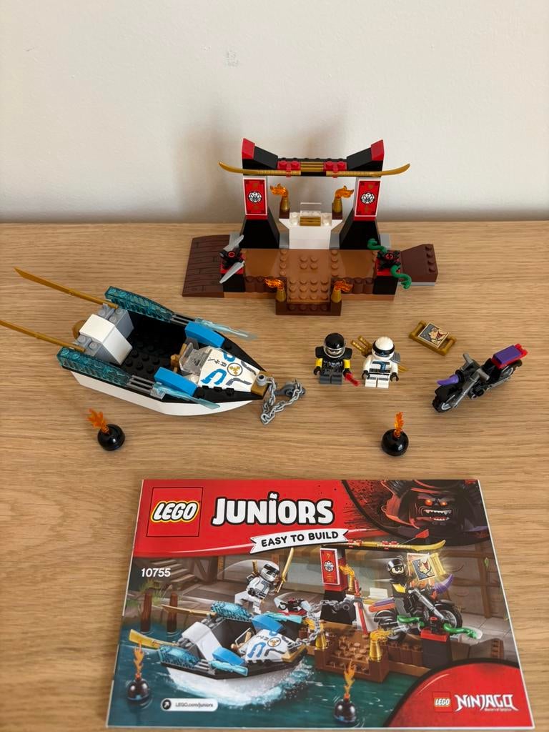 Lego ninjago Zane's Ninja Boat Pursuit 10755, Lego, Ophalen of Verzenden, Zo goed als nieuw, Compleet