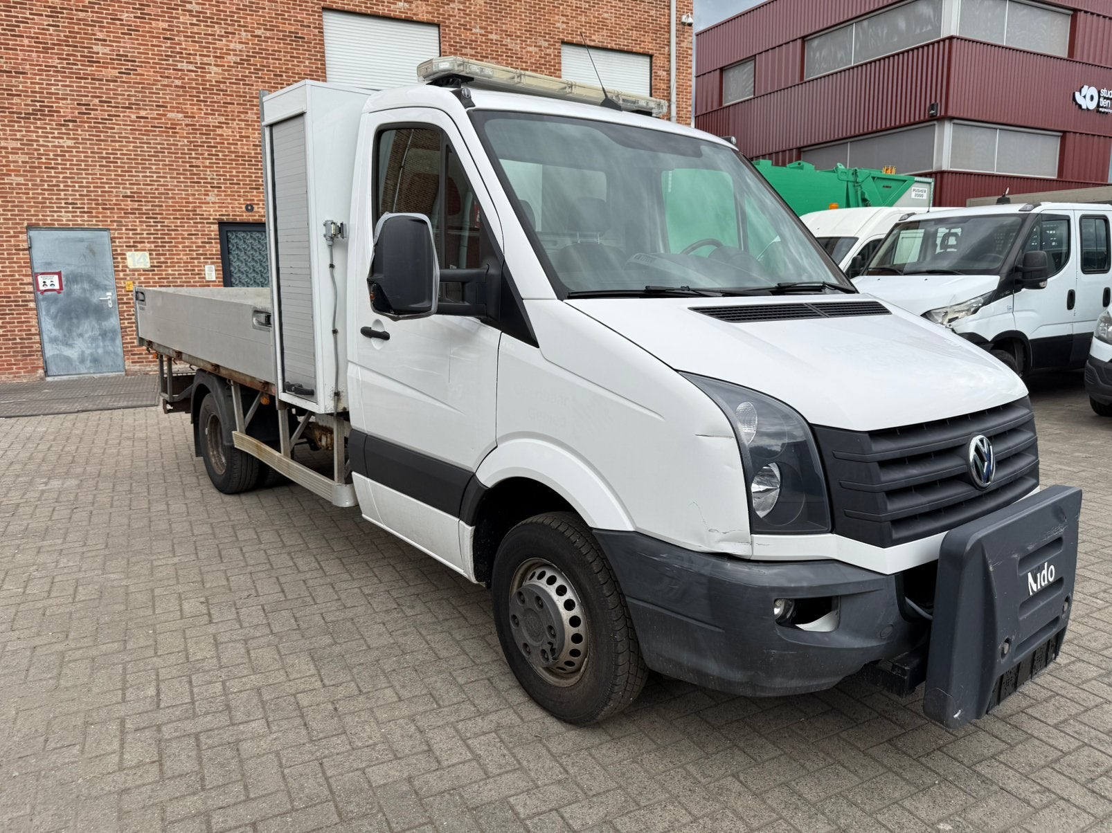 Volkswagen crafter 2.0tdi 140pk + kraan maxilift, Auto's, Bestelwagens en Lichte vracht, Euro 5, Volkswagen, Bedrijf, Diesel