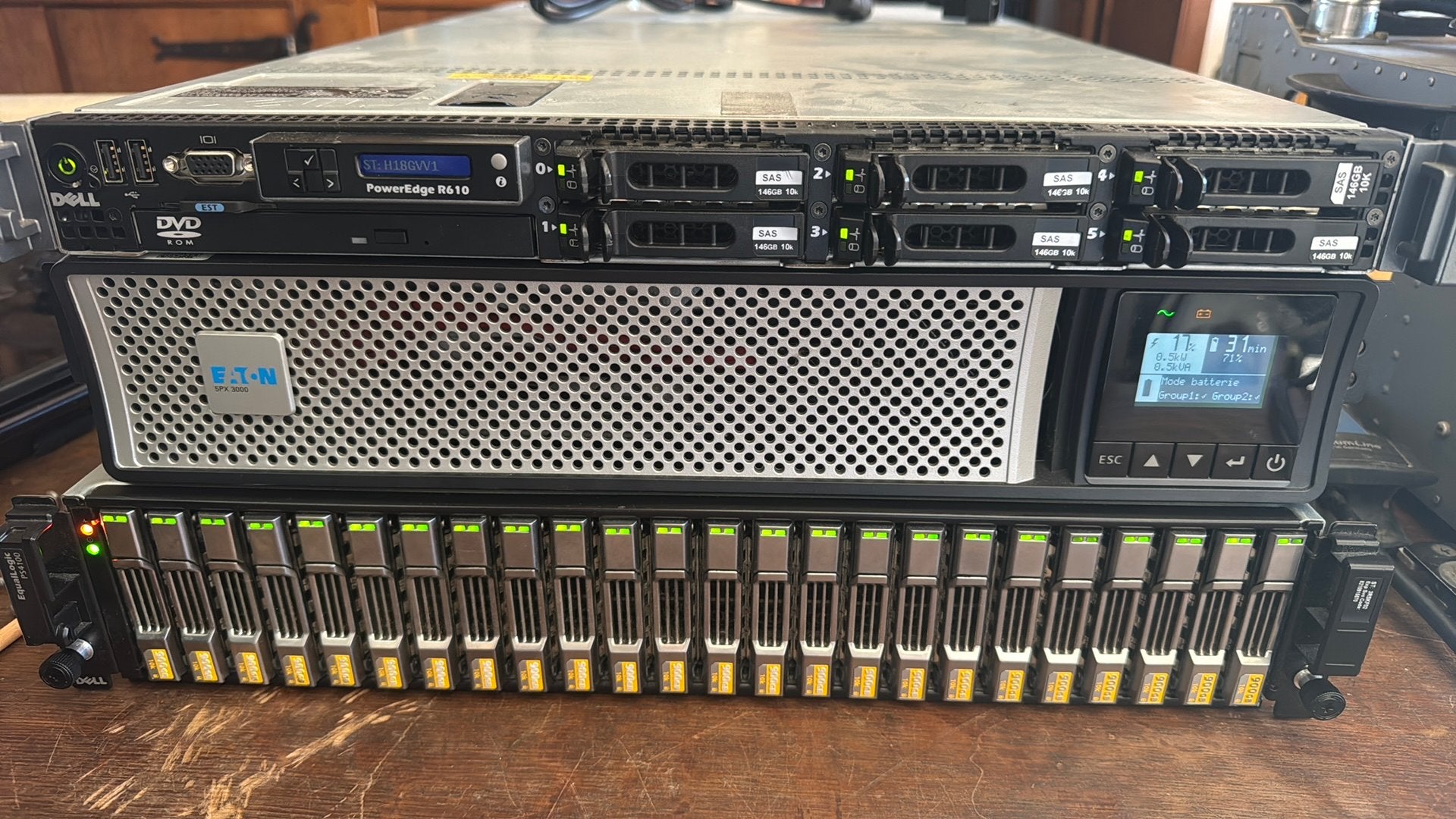 Dell EqualLogic PS4100X  Eaton 5PX 3000 Dell PowerEdge R, Computers en Software, Harde schijven, 21,6t, Server, HDD, Ophalen of Verzenden