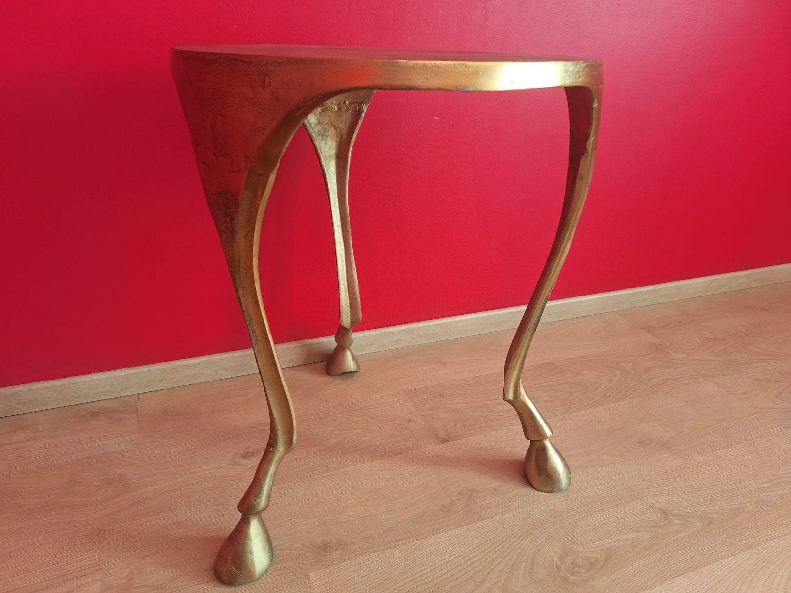 Grote design bijzettafel, Antiek en Kunst, Ophalen, Tafel, Metaal