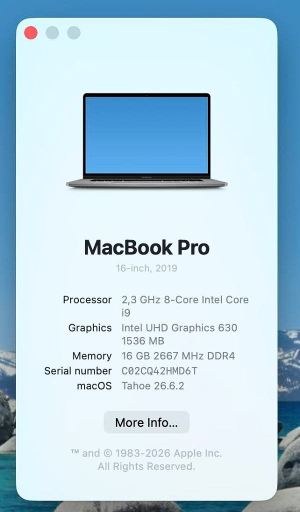 Apple Macbook Pro 16" 2019 1TB 16GB QWERTY — Perfecte staat, Computers en Software, Ophalen, 1 TB of meer, 2 tot 3 Ghz, Qwerty