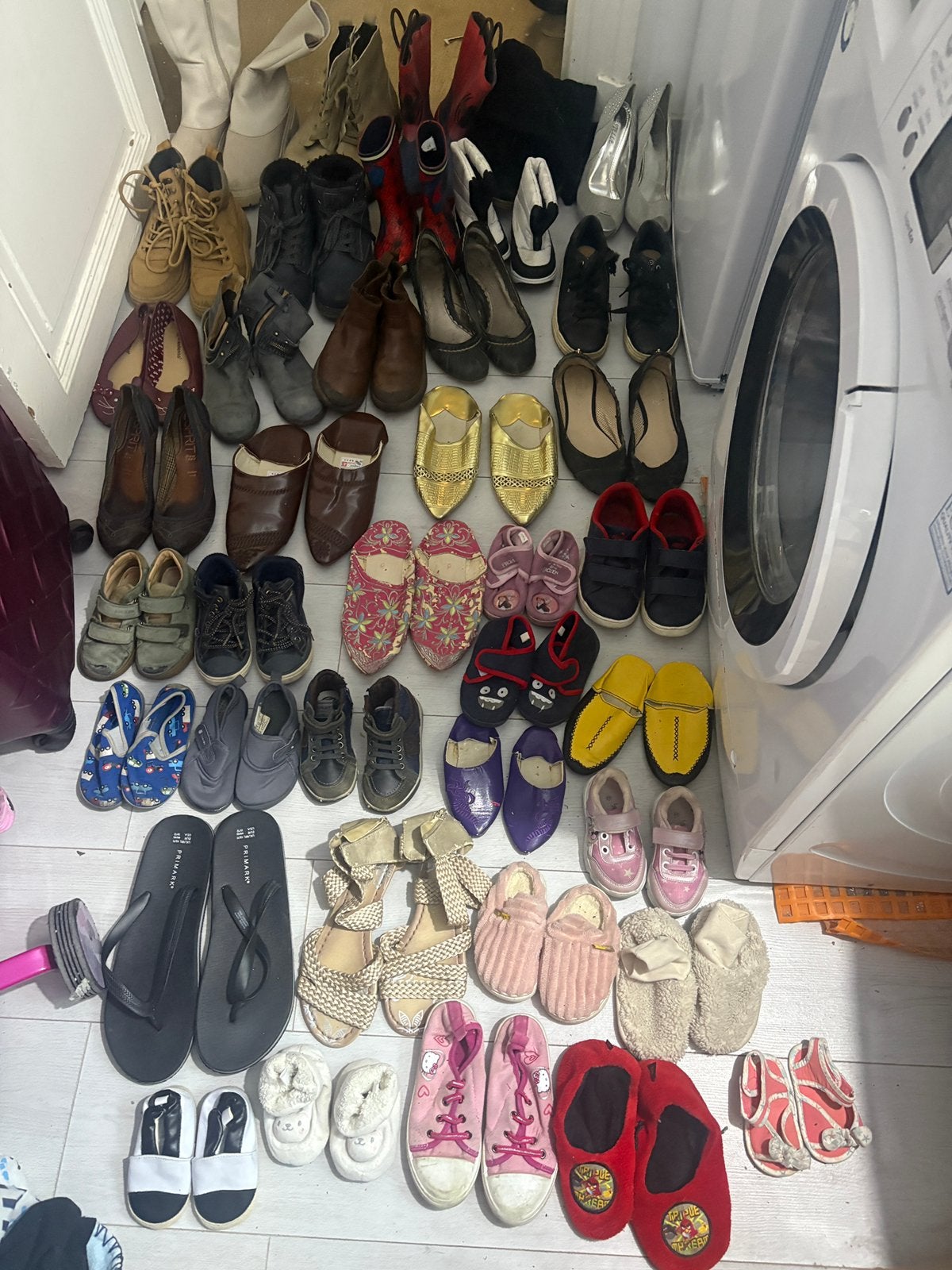 39 paires de chaussures melange, Enlèvement, Utilisé