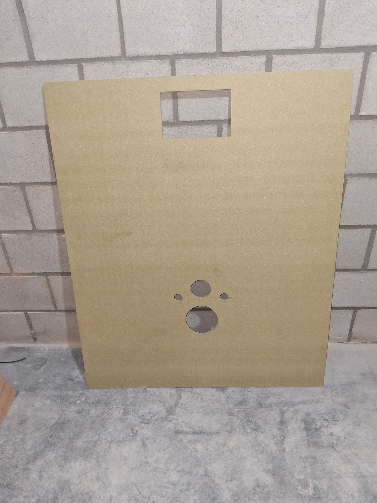 hang wc plaat, 18mm dik, Ophalen