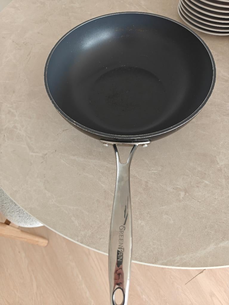 Wokpan (Greenpan), Huis en Inrichting, Ophalen, Gebruikt, Wok, Keramische plaat