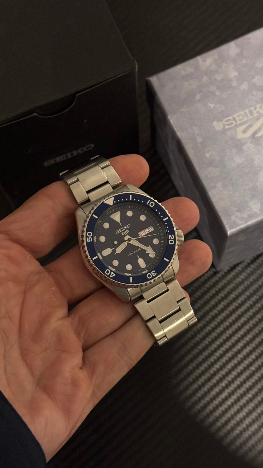Seiko 5 (full set), Enlèvement ou Envoi, Comme neuf, Seiko