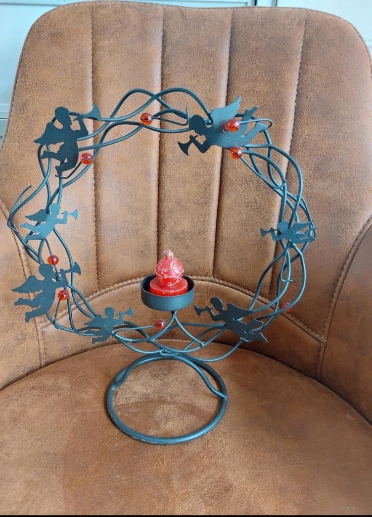 Theelicht engeltjes, Gebruikt, Overige kleuren, Ophalen of Verzenden, Metaal