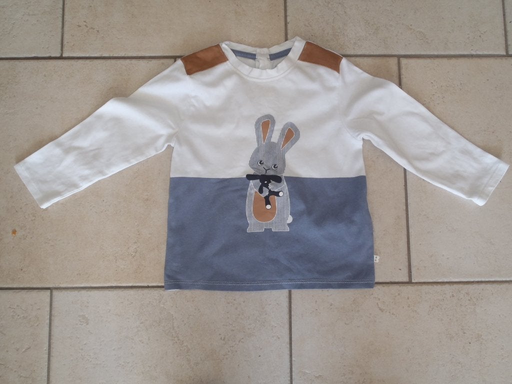 t-shirt longues manches taille 80, Kinderen en Baby's, Babykleding | Maat 80, Ophalen of Verzenden, Zo goed als nieuw, Jongetje