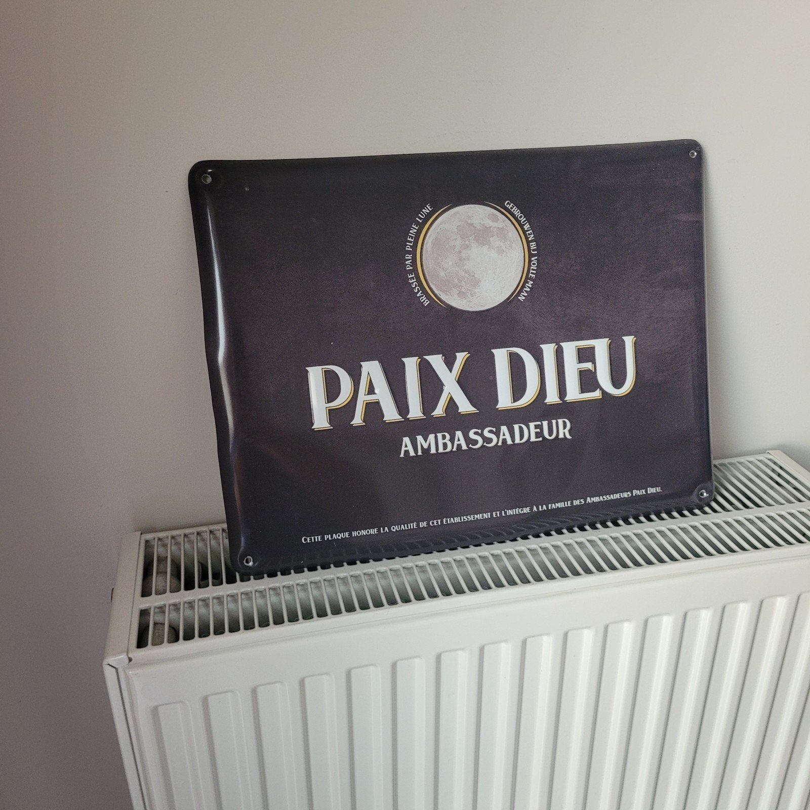 plaque en métal paix dieu, Collections, Enlèvement ou Envoi