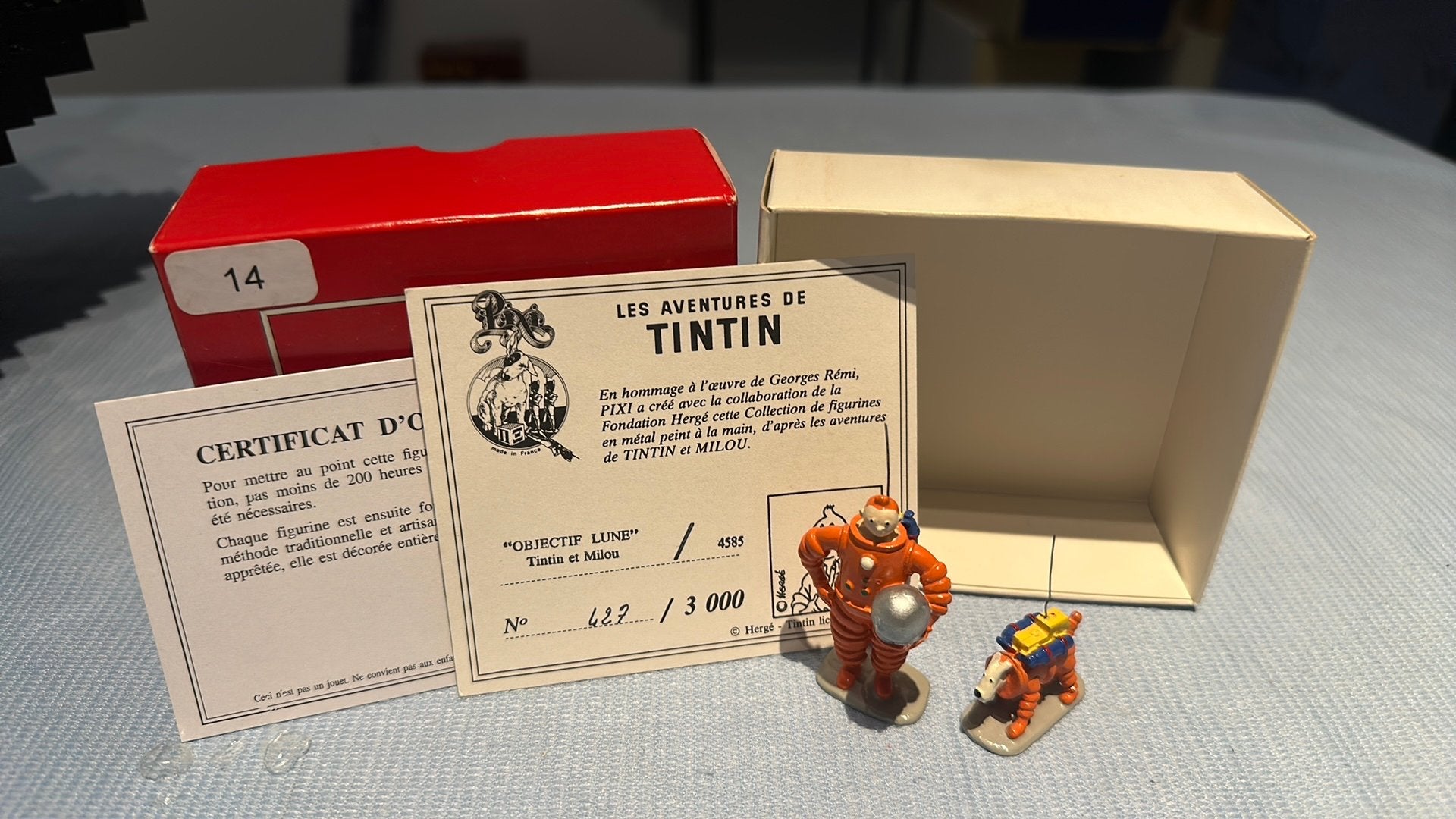 Tintin,Milou lune, Collections, Enlèvement ou Envoi, Tintin, Comme neuf, Statue ou Figurine