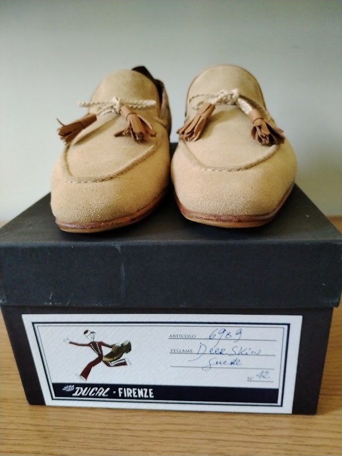 Ducal Firenze hertenleerschoenen maat 41,5, Kleding | Heren, Schoenen, Loafers, Overige kleuren, Ducal Firenze, Ophalen of Verzenden