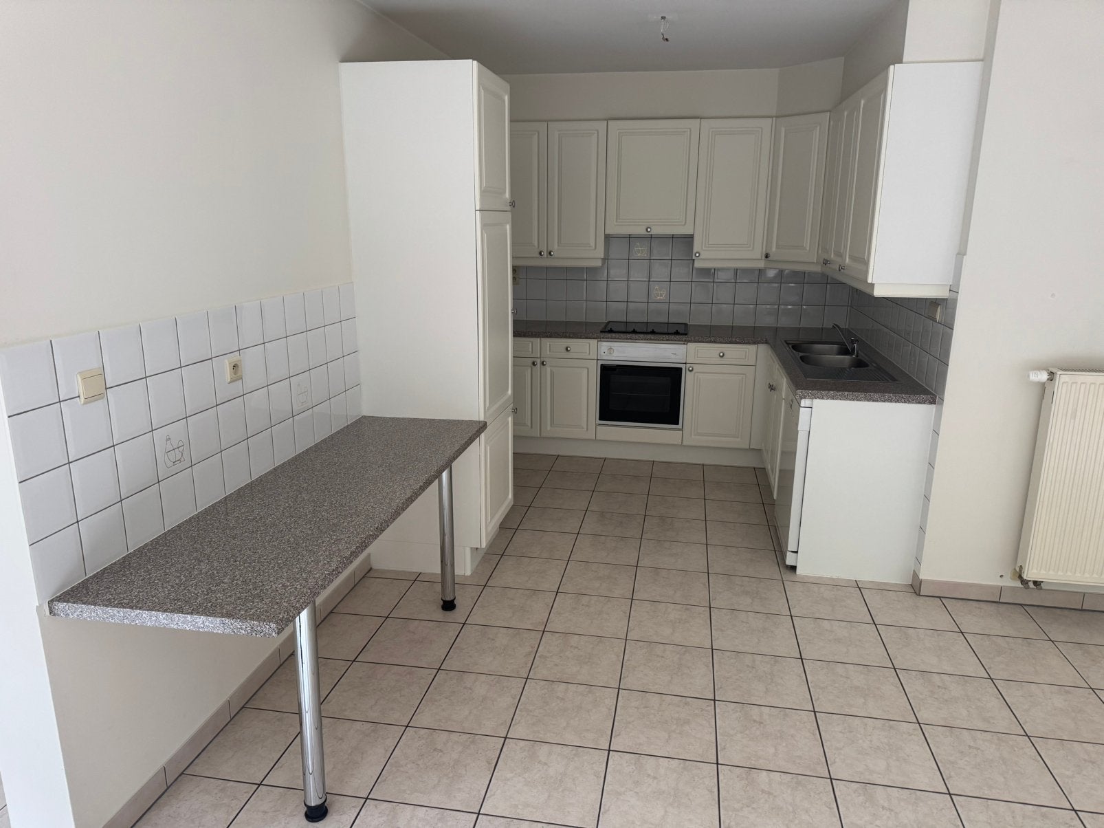 Volledige keuken + alle toestellen, Huis en Inrichting, Ophalen, Gebruikt, Wit, Dubbelwandige keuken