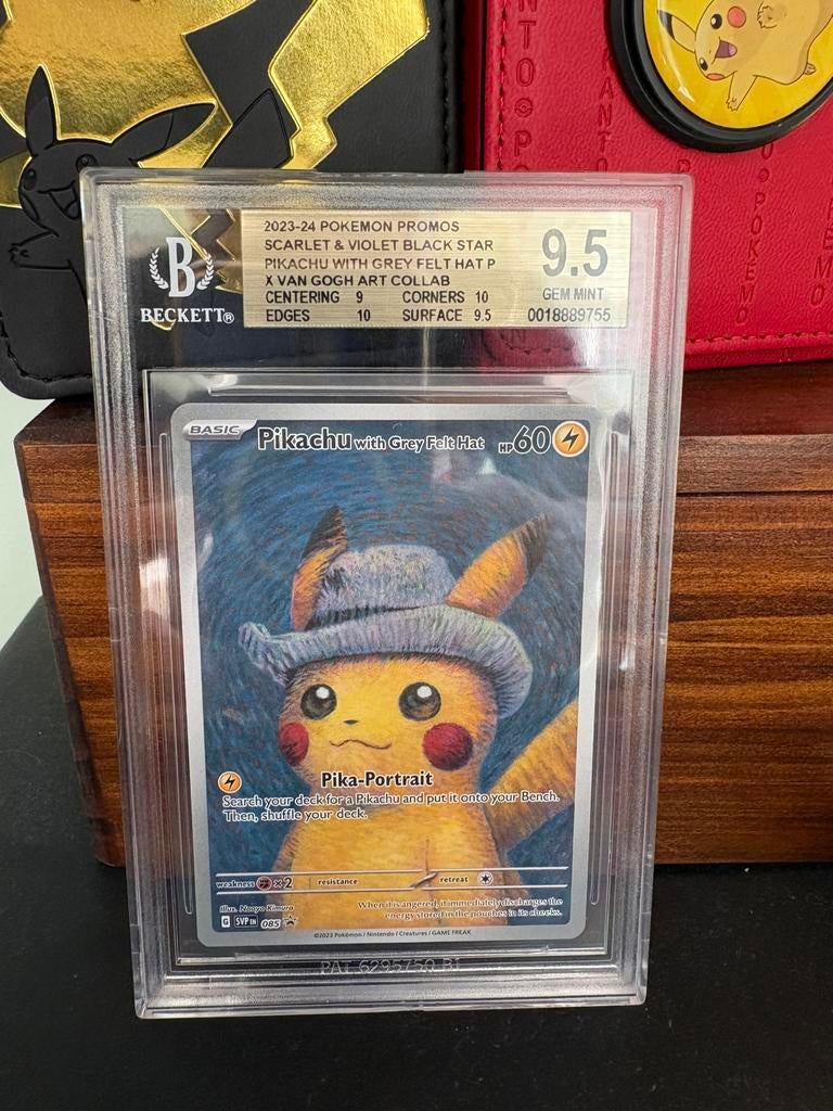 Pikachu Van Gogh Beckett 9.5, Hobby en Vrije tijd, Verzamelkaartspellen | Pokémon, Ophalen of Verzenden, Zo goed als nieuw