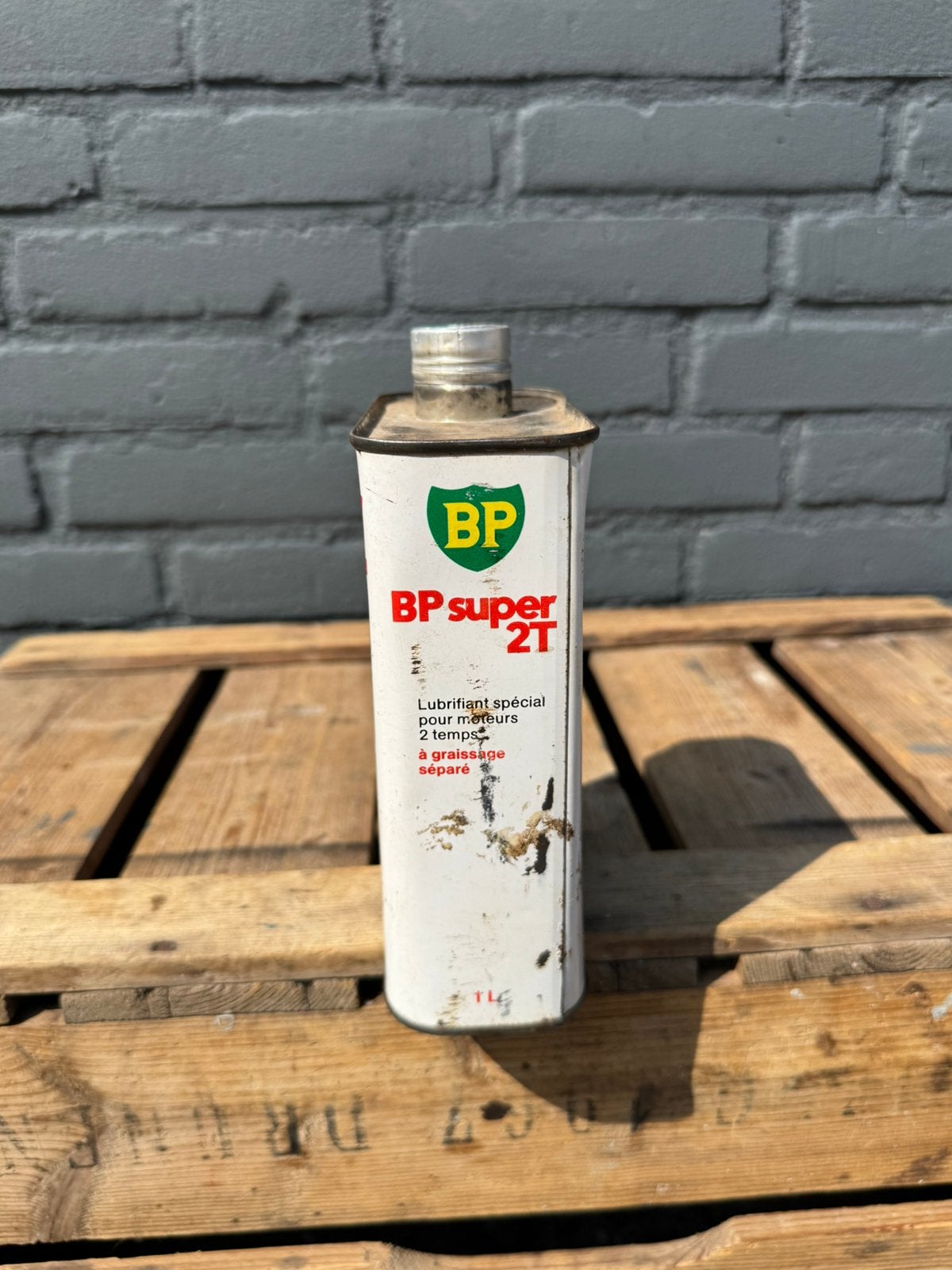BP Super 2 T olie blik, Ophalen of Verzenden