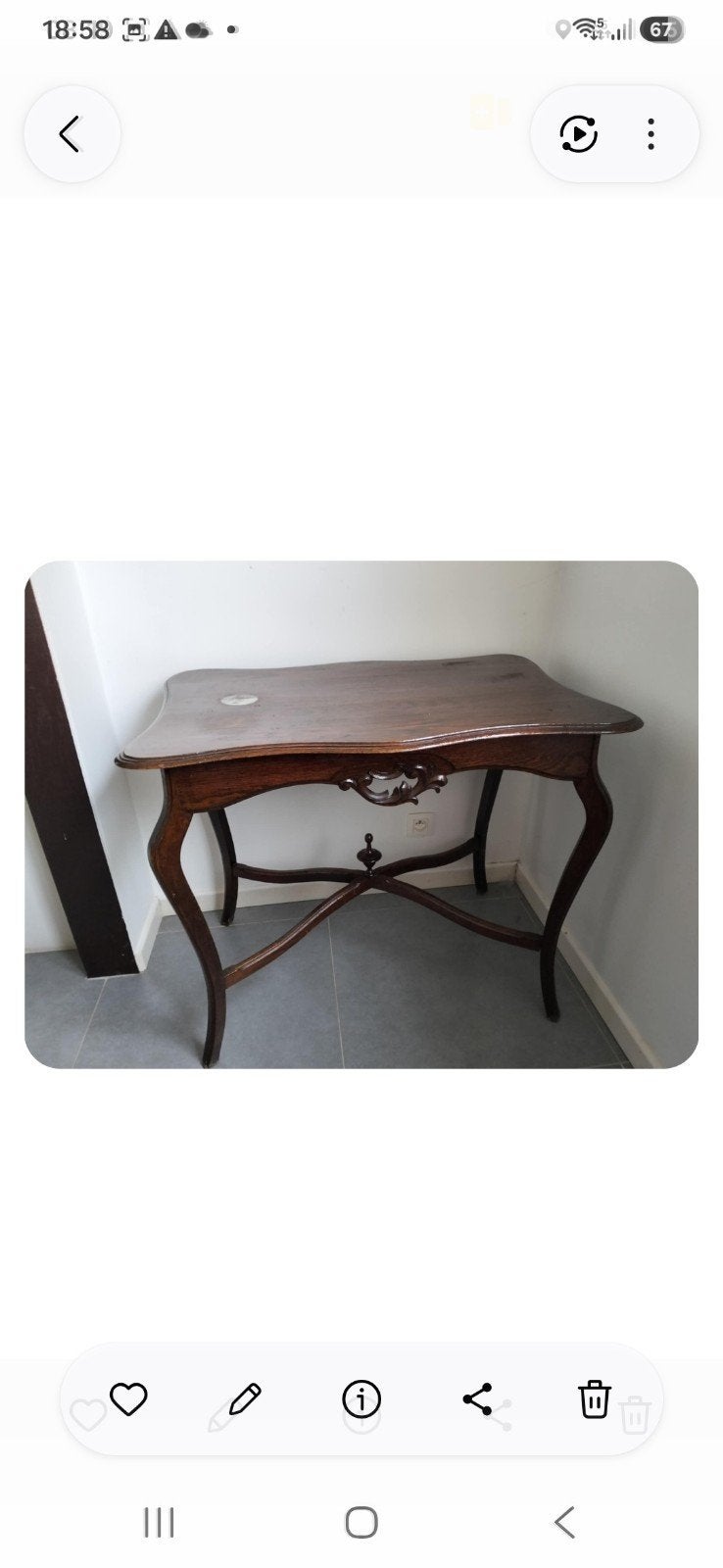 petite table L90 P60, Enlèvement, Utilisé