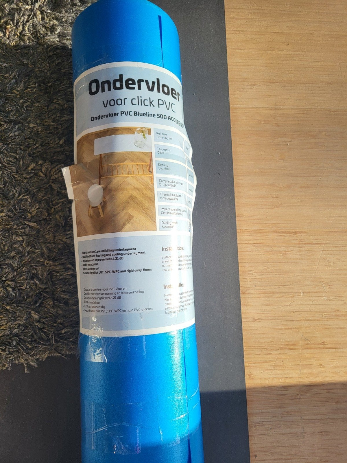 ondervloer voor click pvc, Ophalen, 60 cm of meer, Overige typen, Zo goed als nieuw