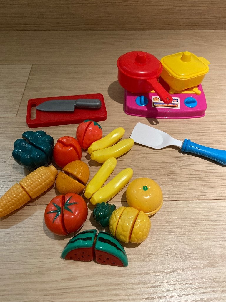Fruit en groenten, Kinderen en Baby's, Speelgoed | Houten speelgoed, Ophalen, Gebruikt, Meubelstuk of Keukentje